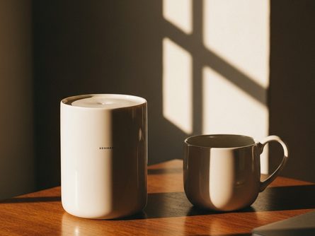 나무 책상 위에 펼쳐진 책과 노트, 펜, 스마트폰, 수납 소품